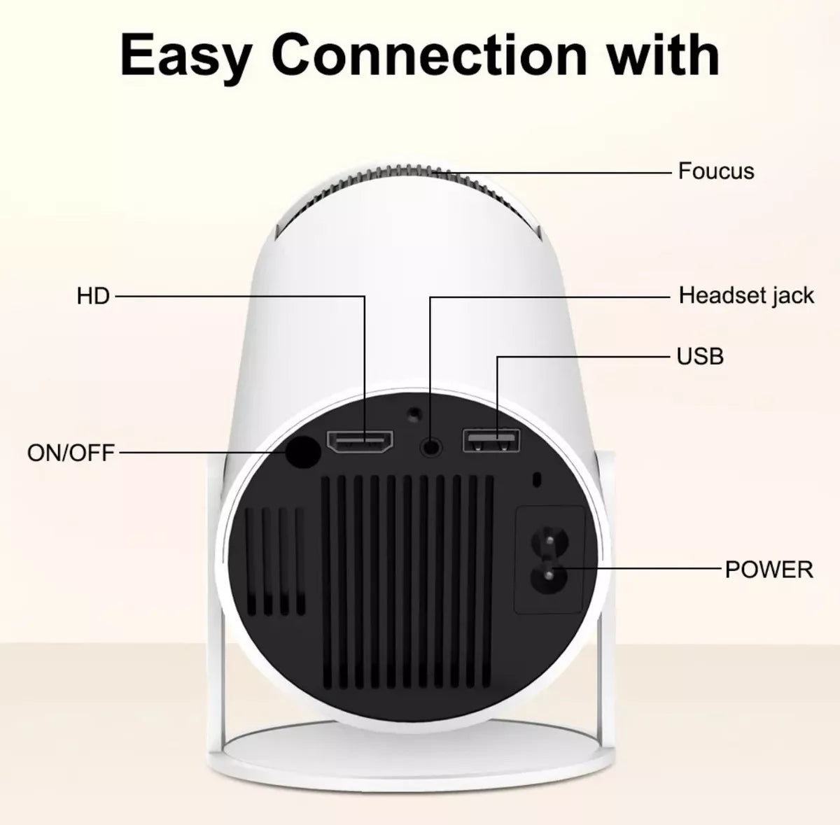 Proyector Ultra HD | Wifi 4k | 110V - 220V | Blanco