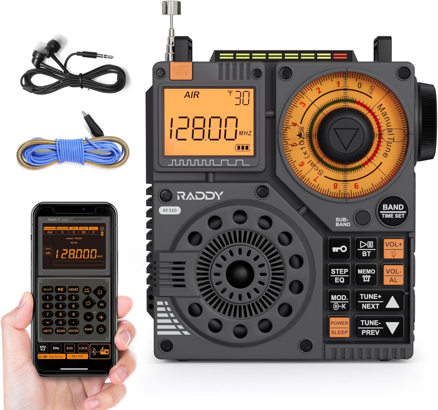 Radio de onda corta con control de aplicación | RF320