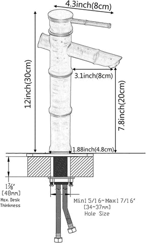 Grifo para baño | Latón antiguo