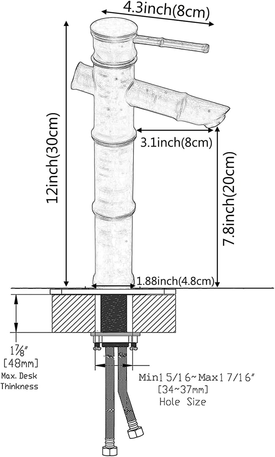 Grifo para baño | Latón antiguo