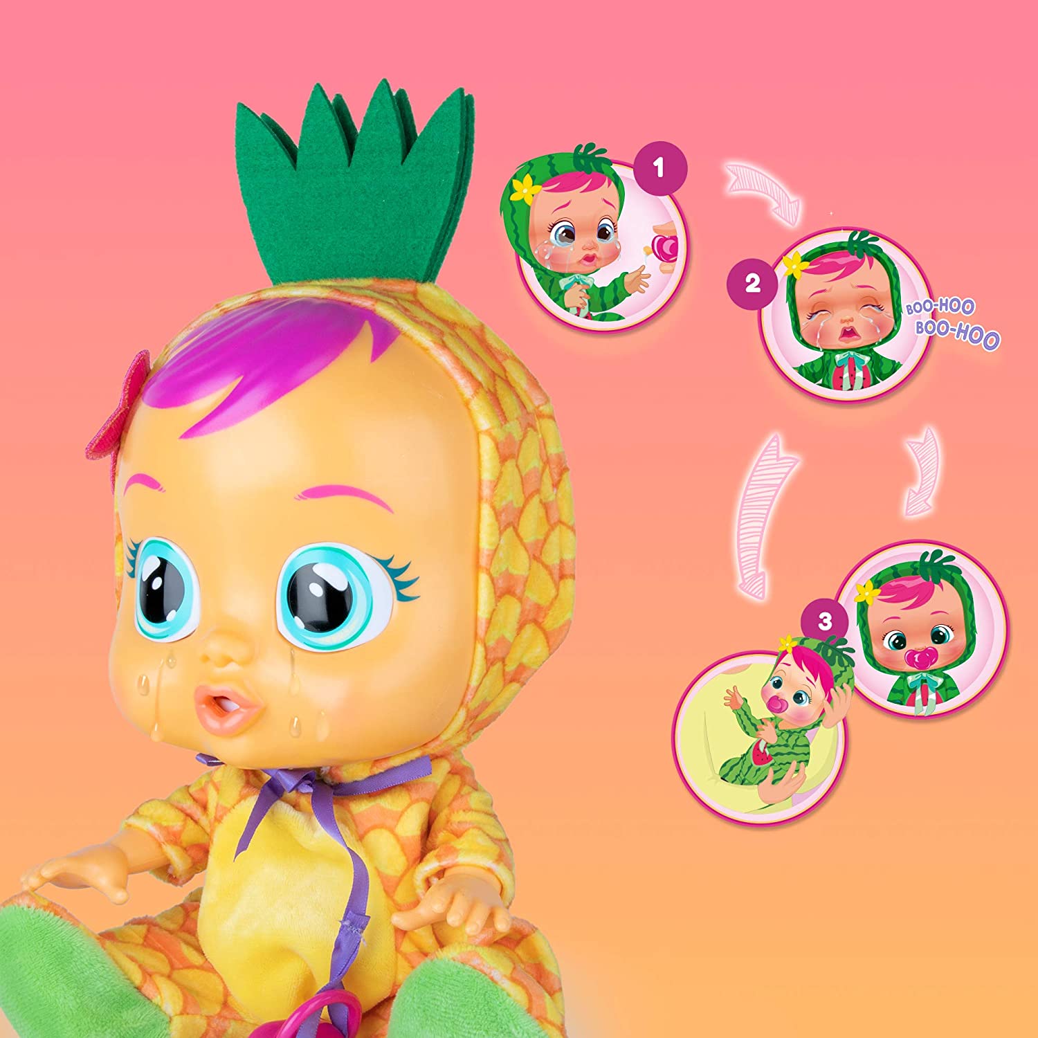 Muñeca Bebé Llorón Tutti Frutti Cry Babies