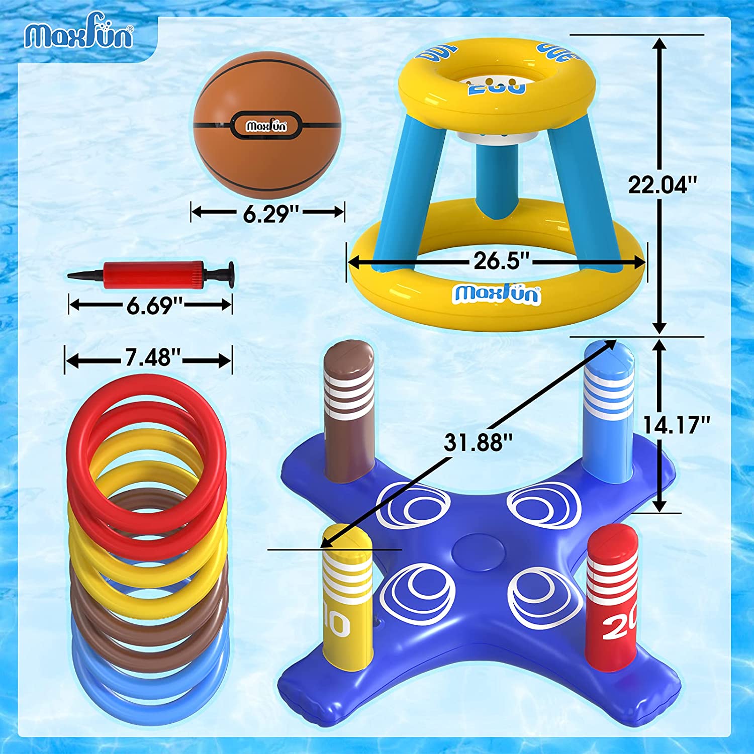 Juego inflable deportivo para piscina Max Fun