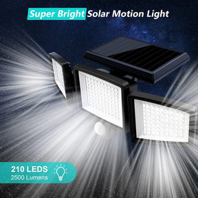 Pack de 2 luces solares con sensor de movimiento 2500 lúmenes