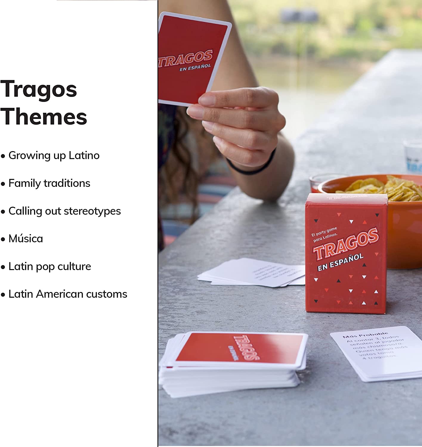 Juego de cartas de spanglish cultural hilarante Trago