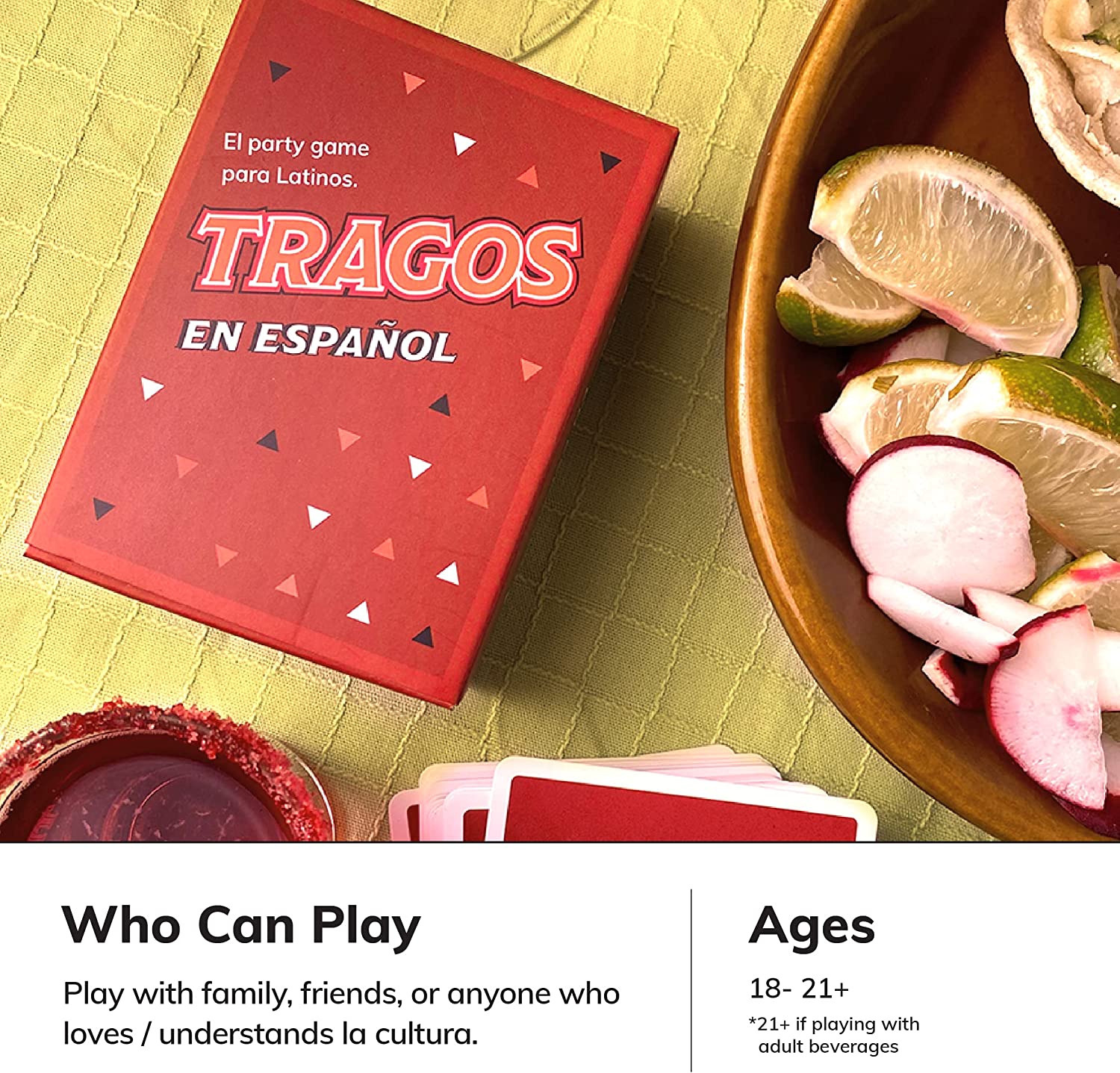 Juego de cartas de spanglish cultural hilarante Trago