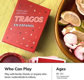 Juego de cartas de spanglish cultural hilarante Trago